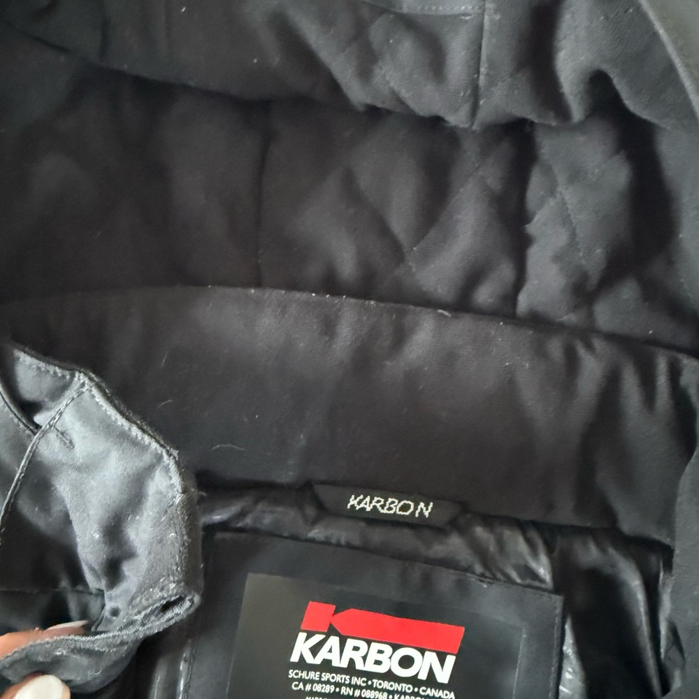 Karbon Boys Size 10 Black and Blue Hooded Jacket - Picture 7 of 12